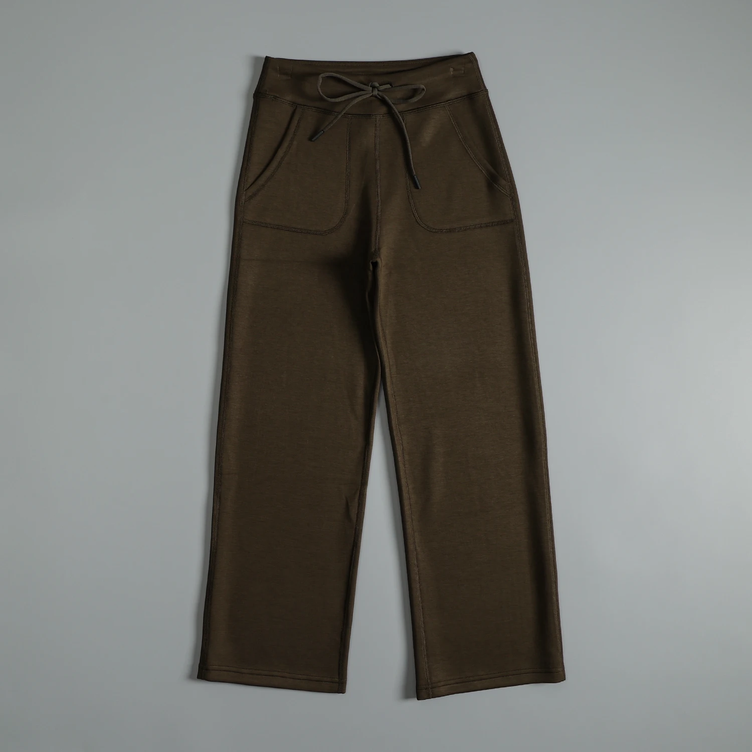 กางเกงกีฬาทรงตรงสำหรับผู้หญิงในฤดูใบไม้ร่วงและฤดูหนาว กางเกงออกกำลังกายทรงหลวมสบายๆ เอวสูง กระชับสัดส่วน เหมาะสำหรับโยคะและวิ่ง