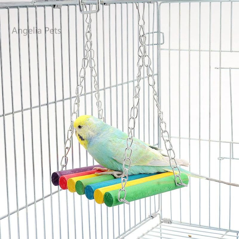 BirdsToy Haustier Vogel Papagei Sittich Wellensittich Nymphensittich Käfig Hütte Nest Vogel Spielzeug Bunte Hängende Hängematte Schaukel Spielzeug Für Heimtierbedarf