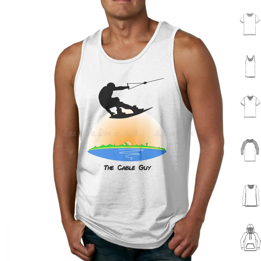 The Cable Guy Tank Tops Vest Sleeveless Wakeboarding Water Sports Waterskiing Wake Skate Kit Surf Snowboarding Cable