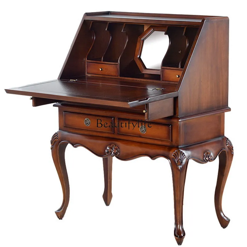 

*Solid wood desk American European computer piano table