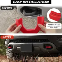 2 uds cubiertas de ganchos de remolque delanteros cubierta de enganche resistente al desgaste accesorio de repuesto para accesorios RAM 1500 2019-2024 rojo