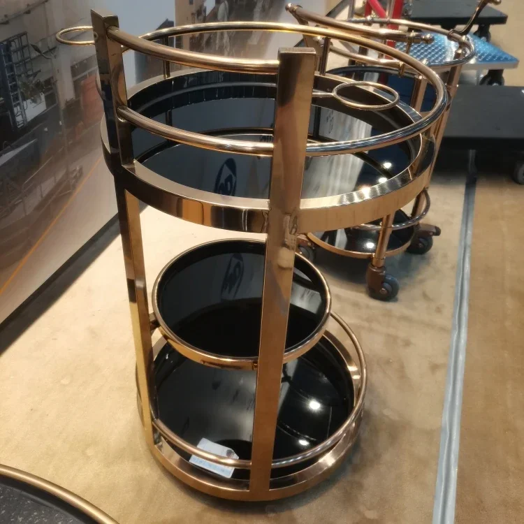 عربة مشروبات الفندق 3 طبقات عربة مشروبات خدمة النبيذ عربة عربات المشروبات لحفلة العشاء