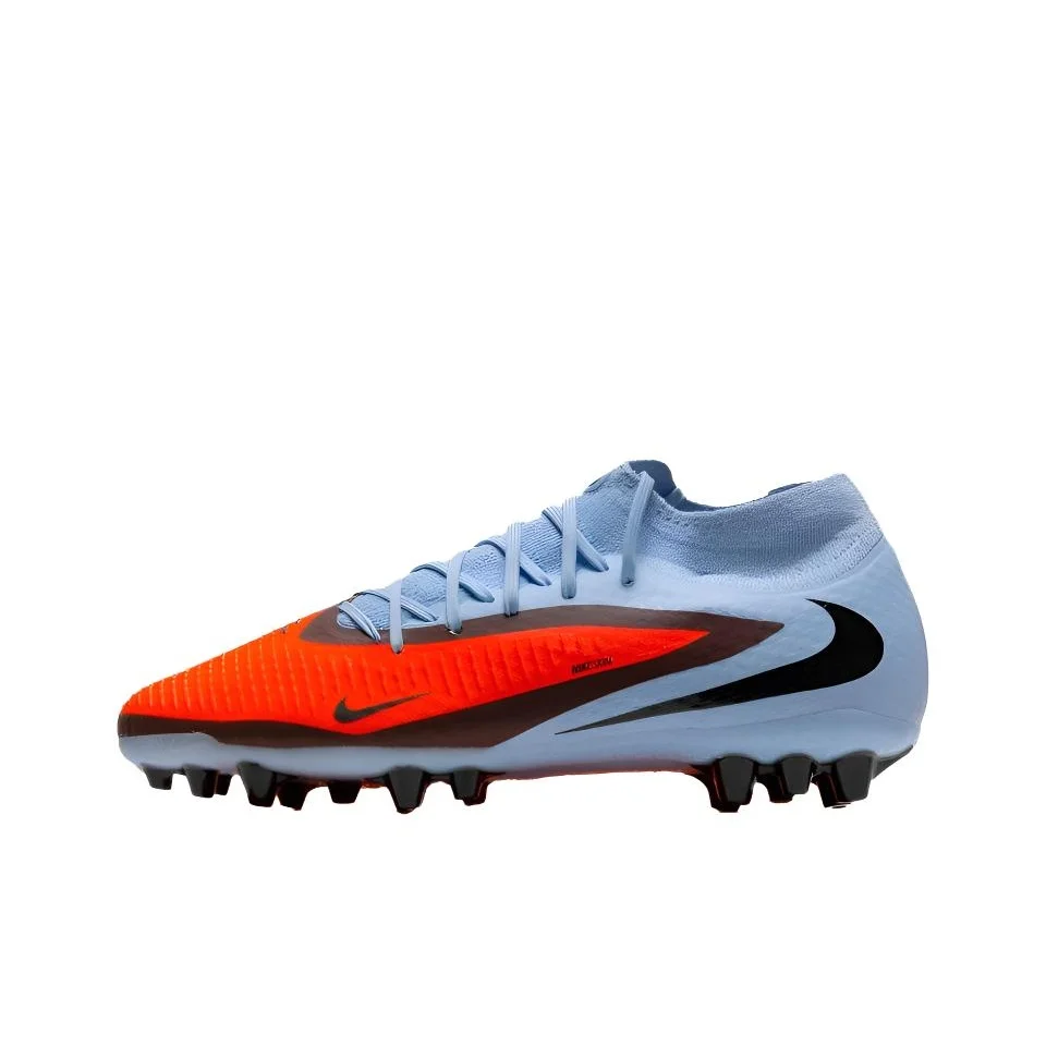 Nike Phantom 6 Synthetic Leather Cushioning Slip Resistant Coverage Soccer Shoes Men's Red Blue HQ2281-400