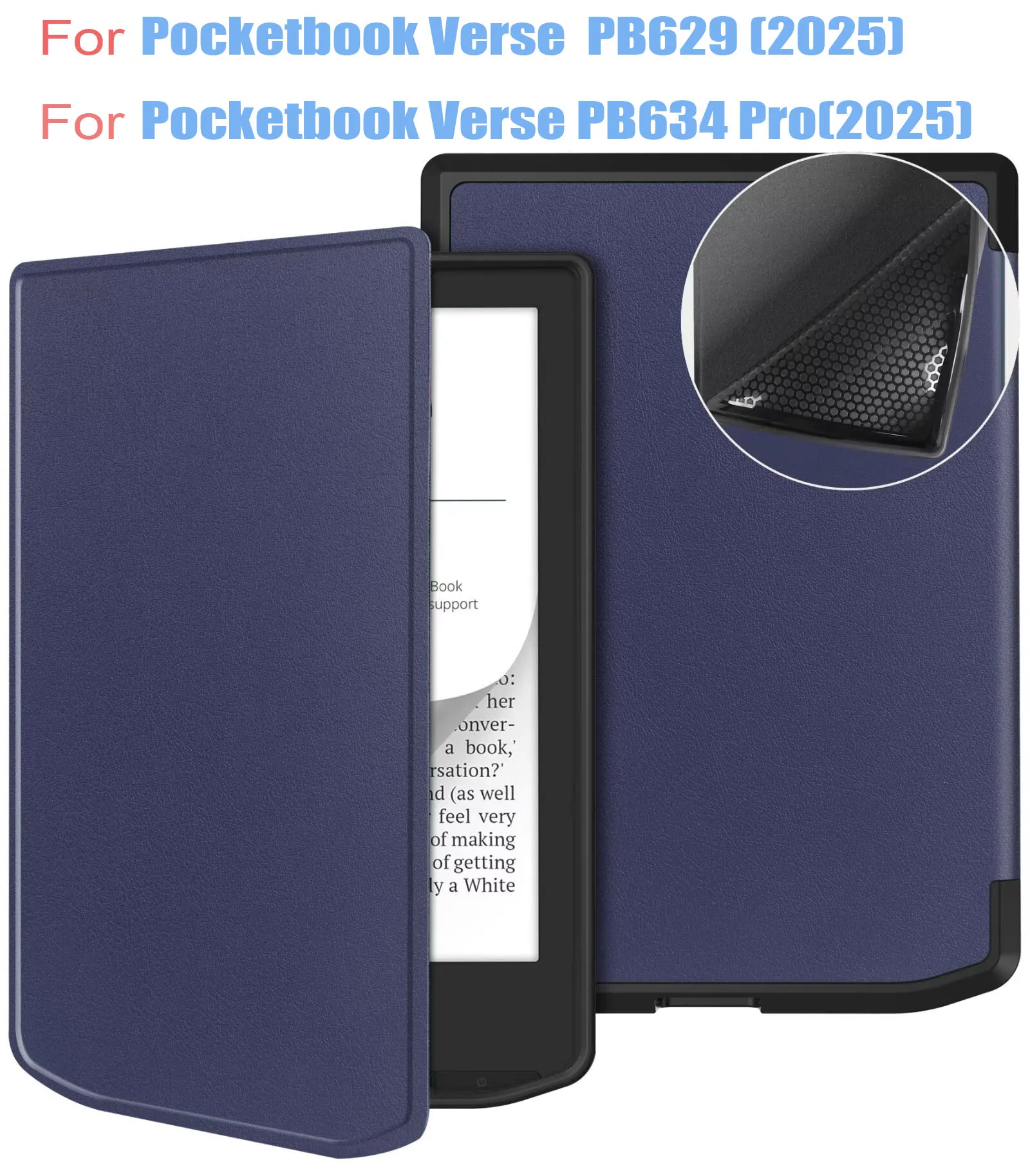 

Чехол Funda для Pocketbook Verse Pro Color 634 Verse Pro 6 дюймов, чехол для электронного чтения 2025 года, чехол-книжка из искусственной кожи с автоматическим режимом сна/пробуждения