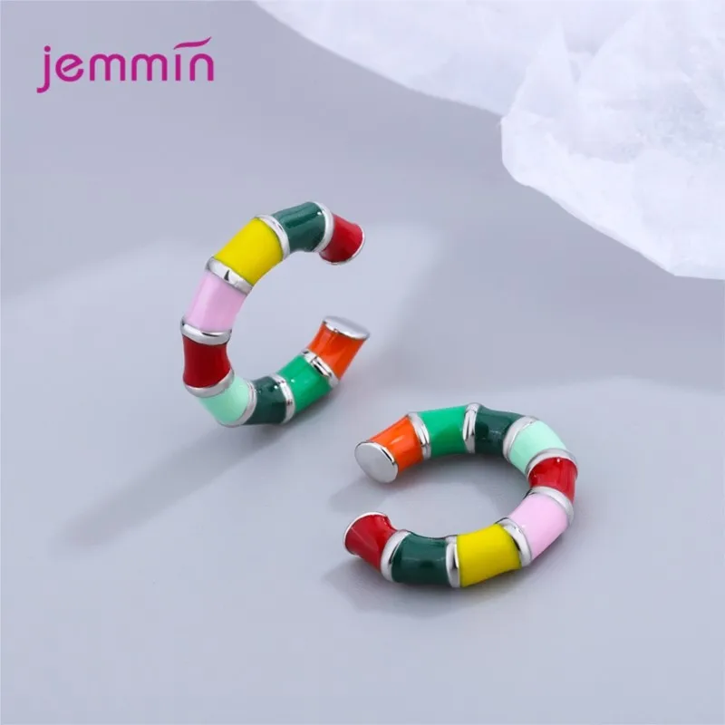 

Высокое качество, красочные серьги-клипсы из стерлингового серебра 925 пробы, манжеты для женщин, невесты, модные свадебные украшения для помолвки, хит продаж