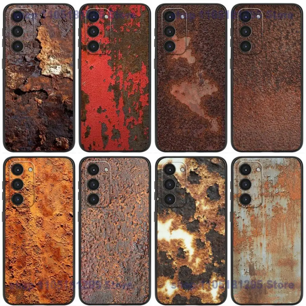 

Retro Industrial Style Rusty Phone Case For Samsung Galaxy A32,21s,22,31,52,53,72,73,Note20,8,9,10 Soft Silicone Black Cover