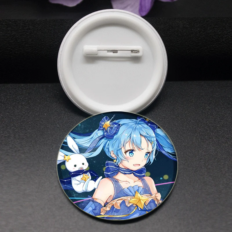 58mm Anime Project SEKAI Brooch Miku Pins Fashion Jewelry Accessories Cartoon Cosplay Badge for Clothes Backpack Decoration