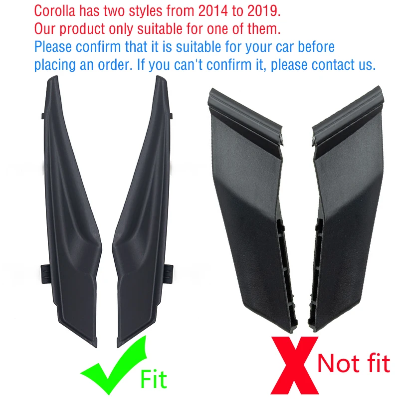 Front Windshield Wrap Corner Cover Wiper Side Cowl Trim Cap Lid For Toyota Corolla 2007 2008 2009 2010 2011 2012 2013 2014-2018