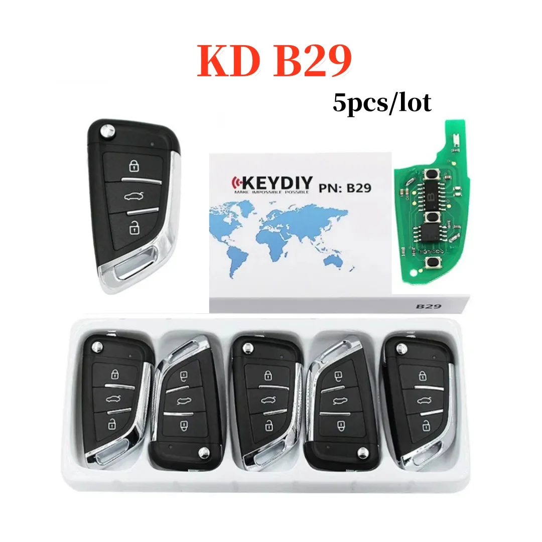 5pcs/lot KEYDIY B29 3 button universal KD remote control B series for KD200 KD900 KD900+ URG200 KD-X2 mini KD for BMW style