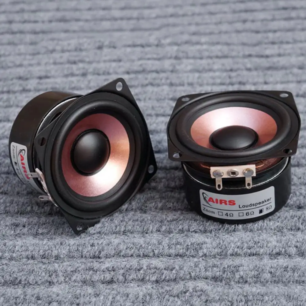 1pair 2.5 inch 8W-15W Full Frequency Tweeter Midrange Bass Speaker 4ohm 8ohm High Sensitivity Vocal Instrument Subwoofer