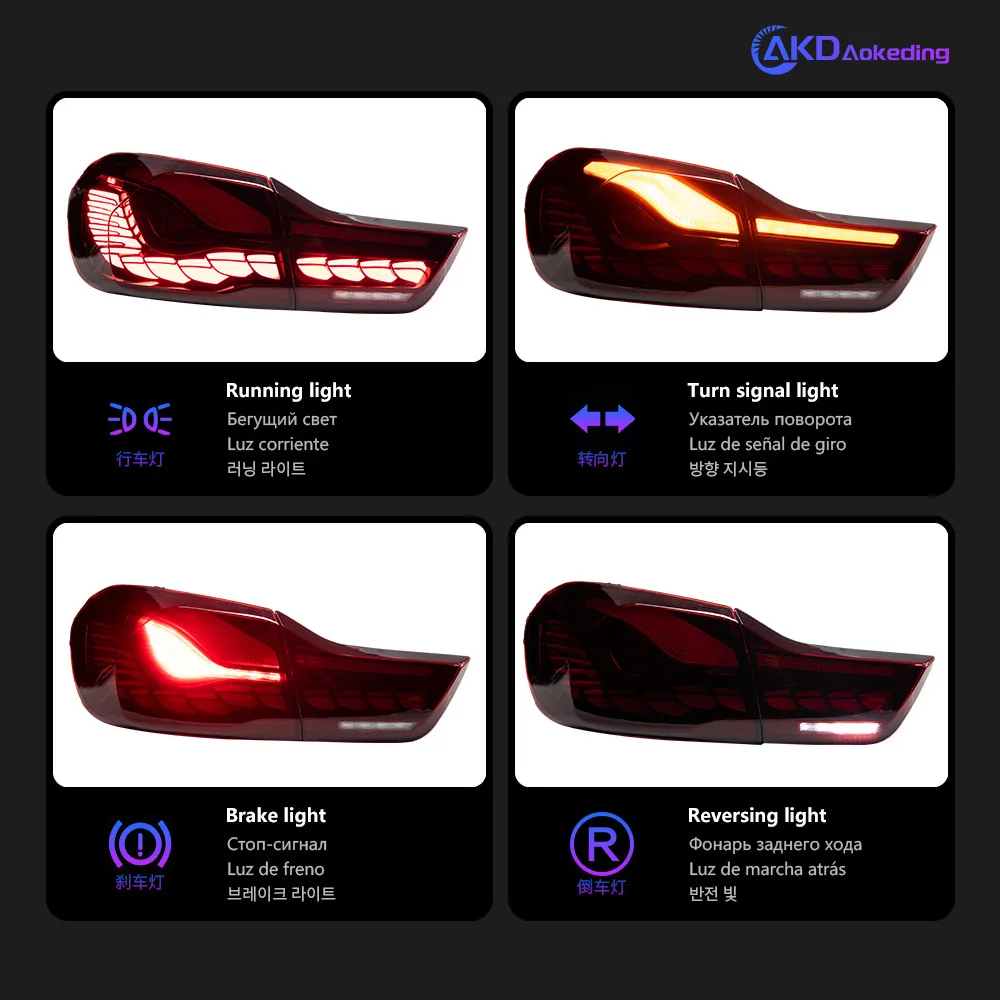 Car Taillights for 4 Series BMW F32 F36 F82 2013-2020 420i 425i 428i 430i 435i 440i LED Auto Taillight Dragon Scales Accessories