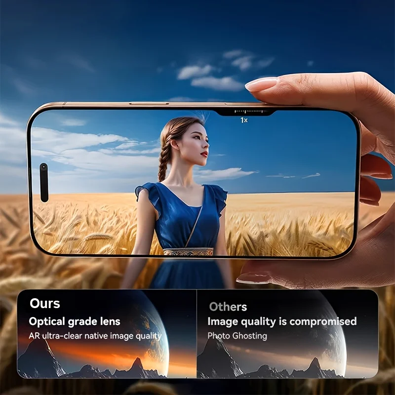 3 pcs, 3D Metal, Tempered Glass Camera Lens Protective Film, Suitable for iPhone 11 12 13 14 15 16 17 Pro Max 14 15 16 Plus Min view 5