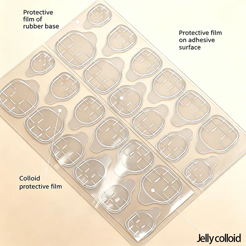 Neue 600 Stück Doppelseitige Klebstoff-Nagelaufkleber, Nagelkunst-Sticker, Selbstklebende Gel-Nagelspitzen GDJ01