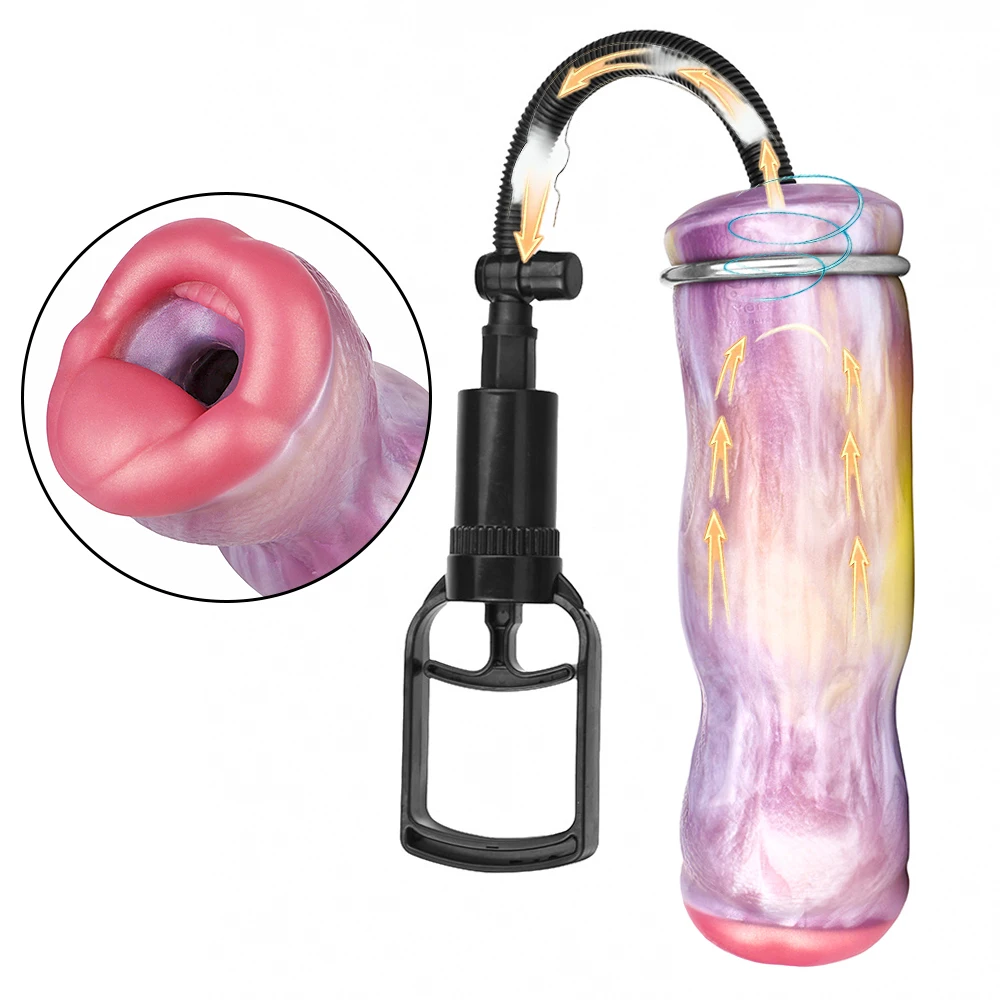 FJBHBD Powerful Vacuum Oral Stroker Fantasy Lip Silicone Masturbator Deep Throat Intense Stimulation Adult Pleasure Toy For Male