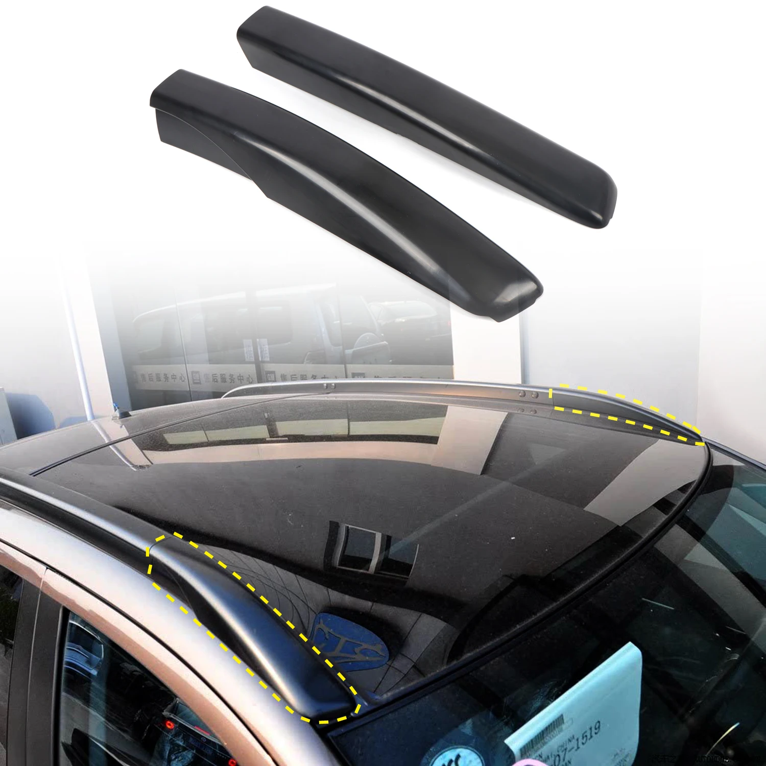For Mitsubishi Outlander Sport, RVR, ASX 2011-2022 Car Accessories ABS Roof Rack Rails Luggage Center Protector Cover