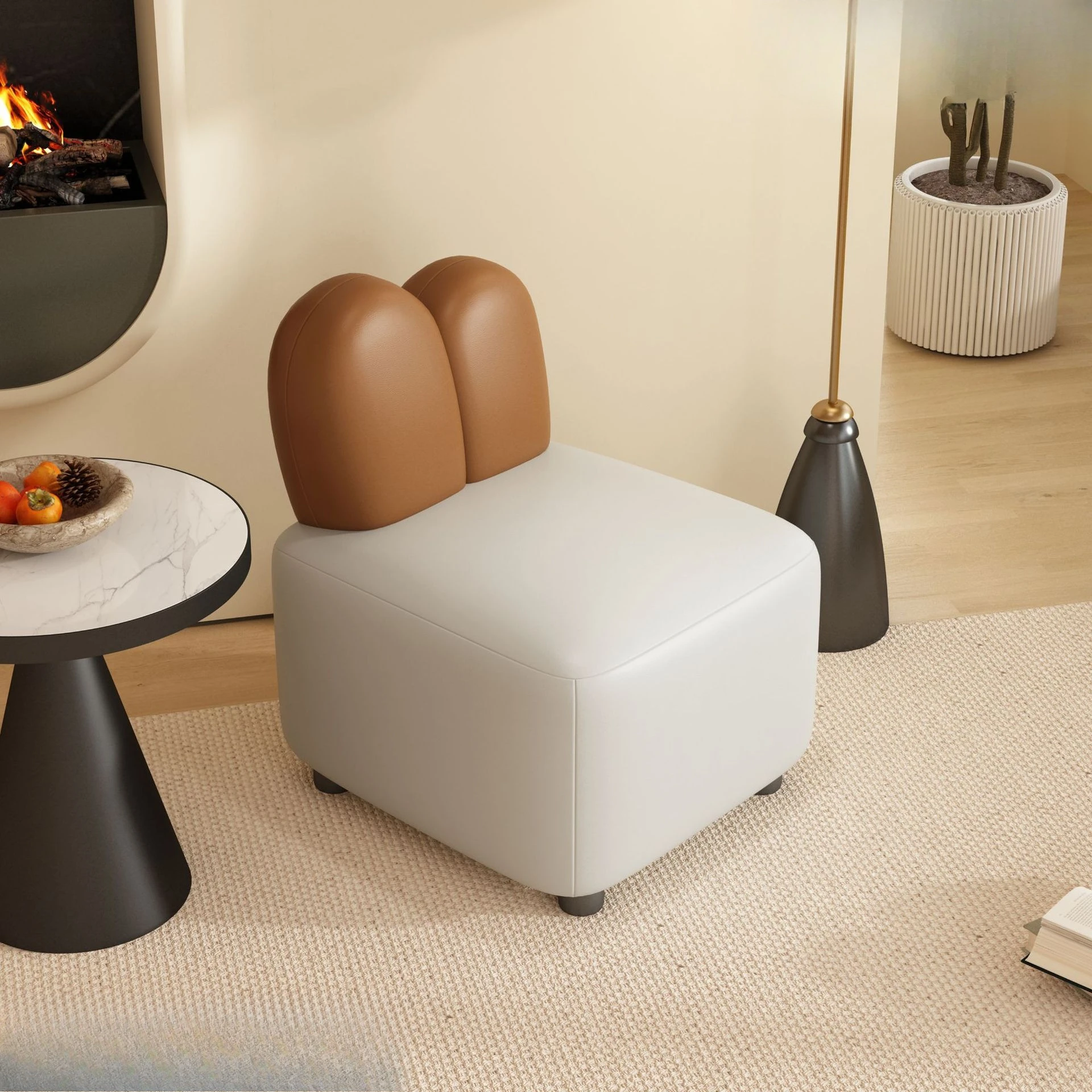 Light luxury living room balcony single sofa chair hotel clothing store homestay commercial negotiation reception
