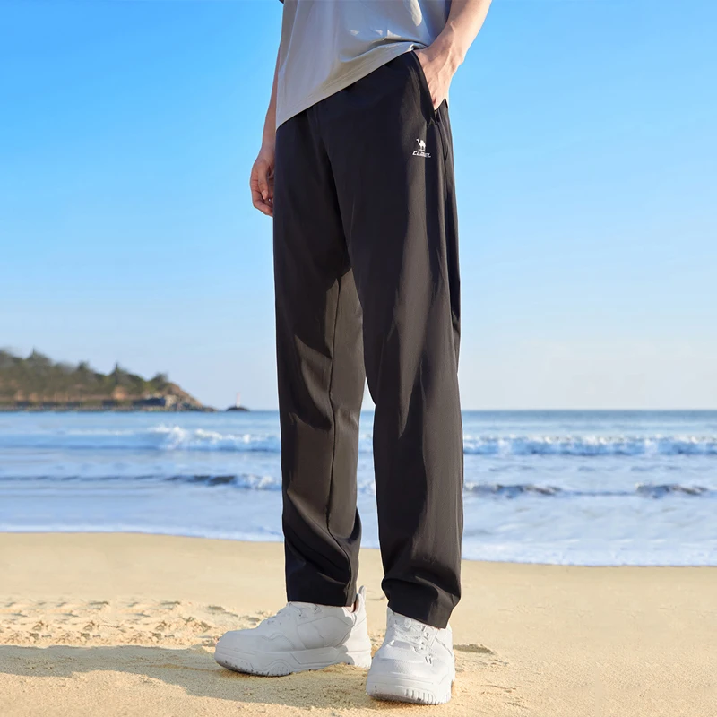 GOLDEN CAMEL Ice Silk Air Conditioning Pants Men's Sports Quick-drying Trousers Summer Mesh Breathable Casual Pants for Men