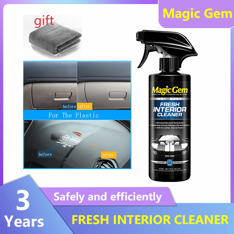 

Car Leather Cleaning spray Multi-Purpose Foam Cleaner Spray Car Interior Cleanner Agent Leather Seat Refurbishment Kit Auto Care