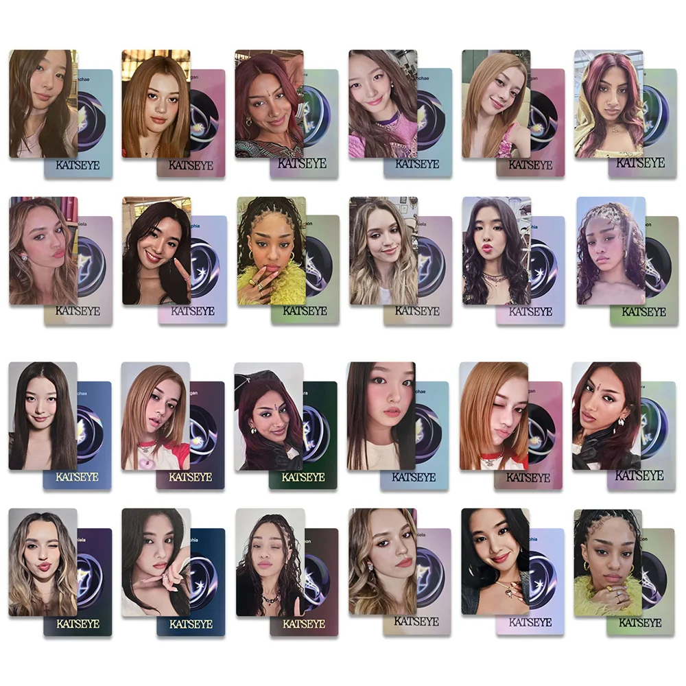 6개/세트 캣아이 새 앨범 시스 소프트 이즈 스트롱 HD 브라이트 포토카드 다니엘라 라라 마논 메간 소피아 윤채 로모 카드 팬 선물