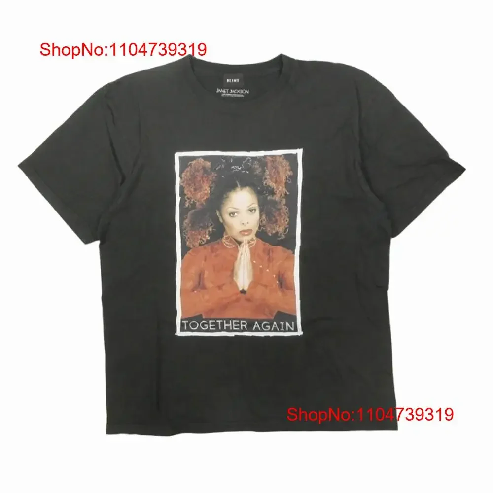 Used 24Ss Good Rock Speed Beams Special Order Janet Jackson Print T Shirt Short vintage Washed Comfortable Soft fashion