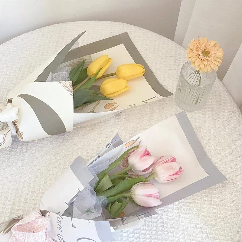 

50X58CM 20 Sheets Valentine's Day Rose Garden Wrapping Paper Flower Shop Bouquet Paper Flower Packaging Materials