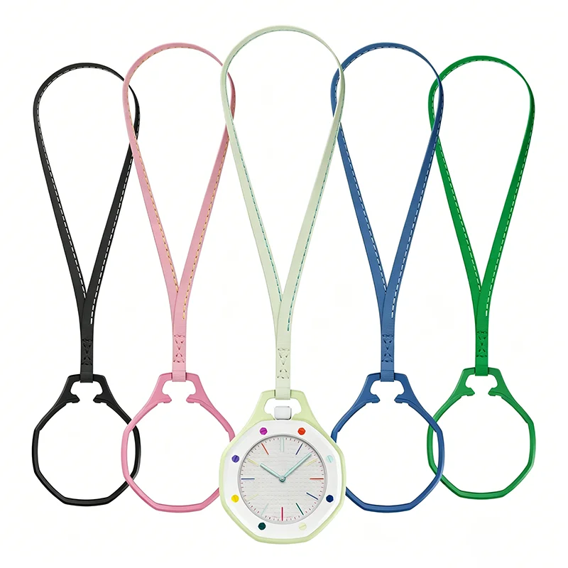 

For Swatch x AP Royal Pop Pocket Octagon Bio-Ceramic Watch Frame Case Leather Lanyard Strap Chain Anti-Loss Rope Accessories