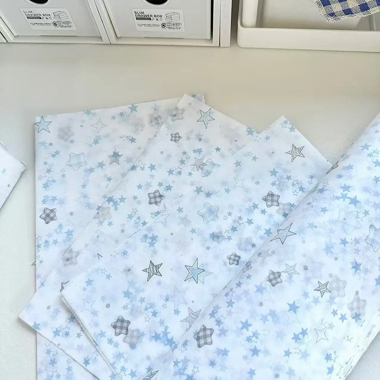 Four-Leaf Clover Tissue Paper Patterned Ice Cream Tissue Paper Tissue Paper Pack Colorful For Party Decoration Holiday Gift