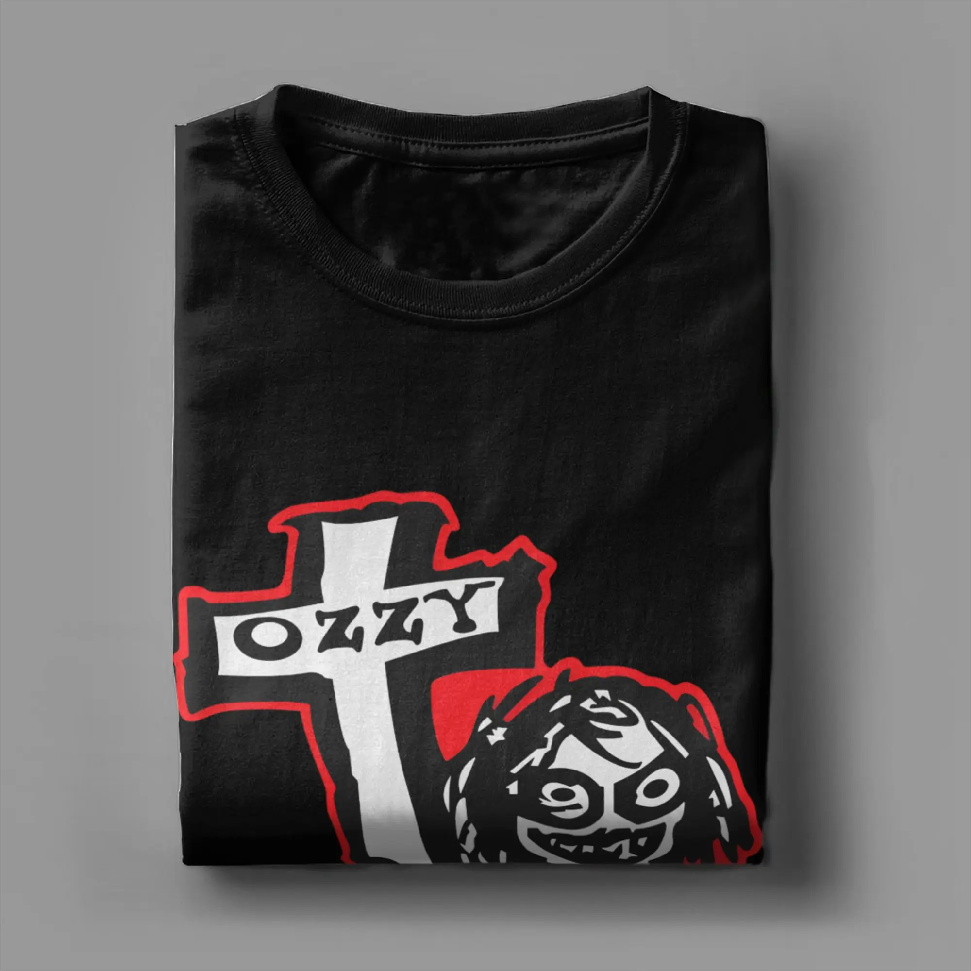 رجل تي شيرت أسود السبت الكرتون أوزي أوزبورن تي شيرت الصيف تي شيرت خمر عادية ملابس علوية من القطن الخالص هدية عيد ميلاد