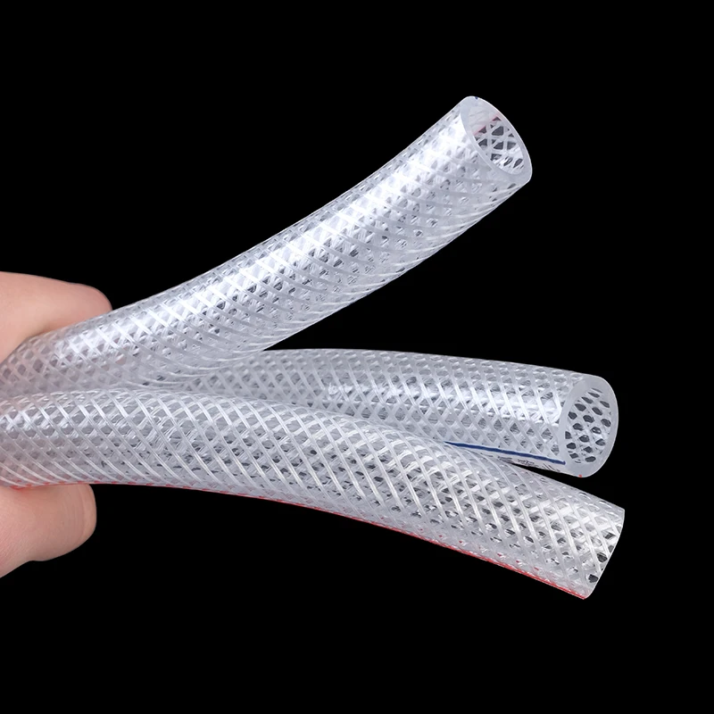 Length 1Meter PVC Fiber Reinforced Tube ID 6-50mm Braided Mesh Water Pipe Plastic Hose Car Washing Irrigation Snake Skin Tube