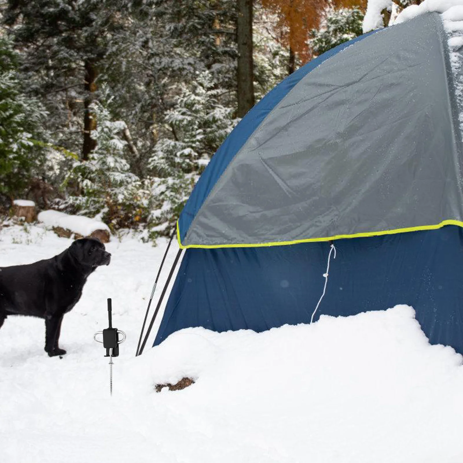 1 مجموعة الجليد مرساة أداة عدة اكسسوارات الشتاء العالمي معدات صيد الأسماك الجليد إعداد مستقر سهلة التركيب أوتاد الخيمة المراسي