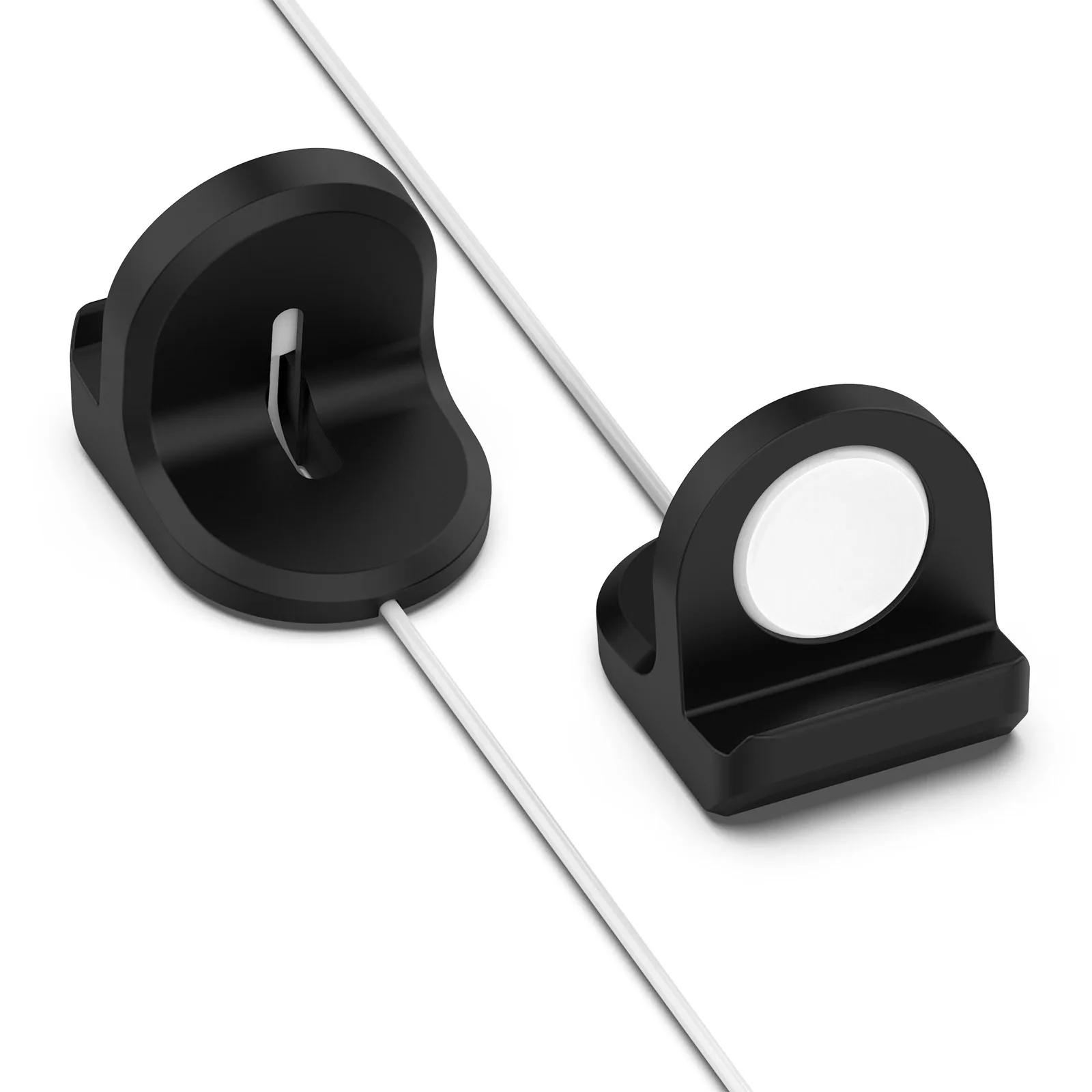 แท่นวางอะแดปเตอร์ชาร์จในรถยนต์ตั้งโต๊ะสำหรับ Google Pixel Watch 3/2 45มม. 41มม. สายชาร์จ USB อุปกรณ์เสริมตัวยึดซิลิโคน