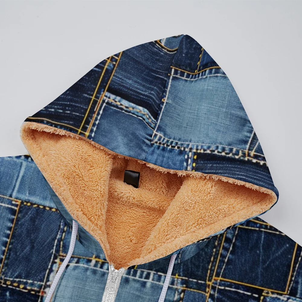 Herren Winter mode Baumwolle Parkas Hoodie mit Lamm Kaschmir und Reiß verschluss taschen Jacken mantel
