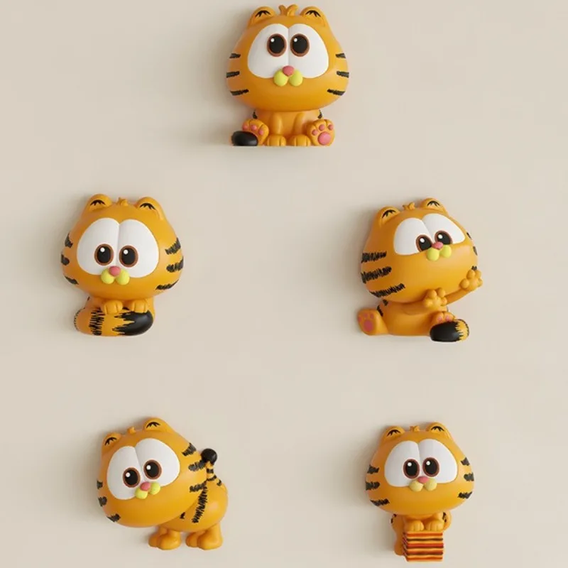 

New Cute Cartoon Garfield Peripheral Cartoon 3D Magnetic Tape Home Beautification Refrigerator Paste Decoration Cute Style Gift