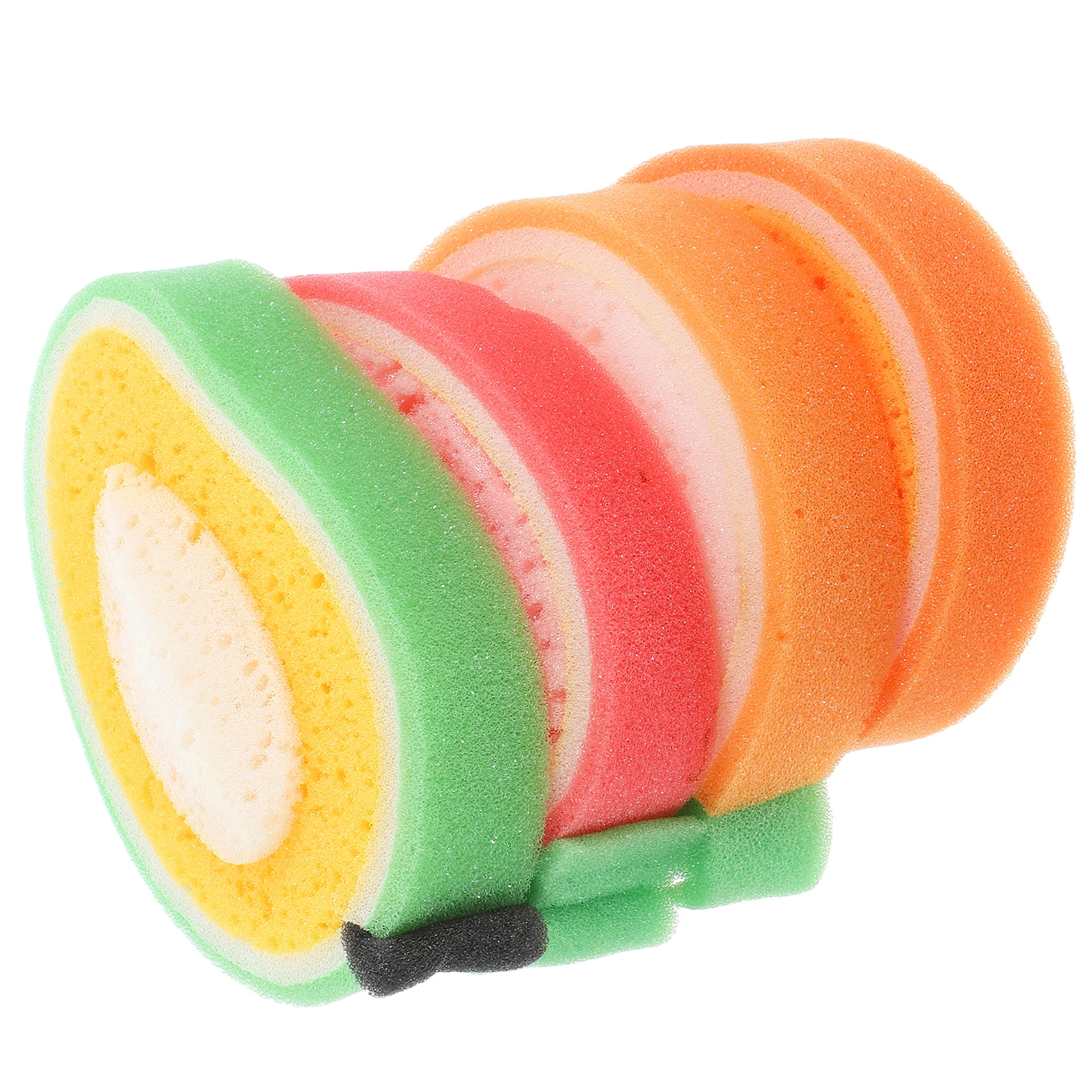 

4pcs Creative Cute Cartoon Fruit Thickened Reusable Kitchen Multi-Function Dish Scrub Cleaning Tool Household