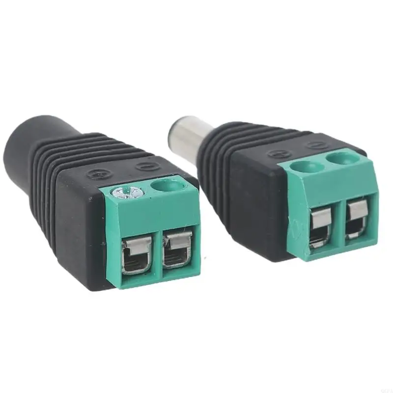 Connector Plug 12V Barrel Power Jack Adapter Connector 5.5x2.1mm Male+Female for CCTV Camera Led Terminal Connect