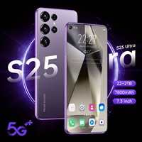 2025 New Phones S25 Ultra 7.3 HD Screen 22G+2T 5G Dual Sim WIFI Celulares Android Unlocked Smartphone 78MP+108MP 7800mAh mobile