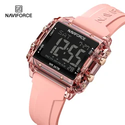 NAVIFORCE-reloj deportivo Digital LED con correa de silicona para mujer, pulsera electrónica, informal, resistente al agua, nuevo