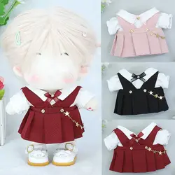 20cm Cotton Doll Lovely Spring Summer Princess Dresses Pants Plush Dolls Clothes Fashion Dresses Outfit Uniform Decoration