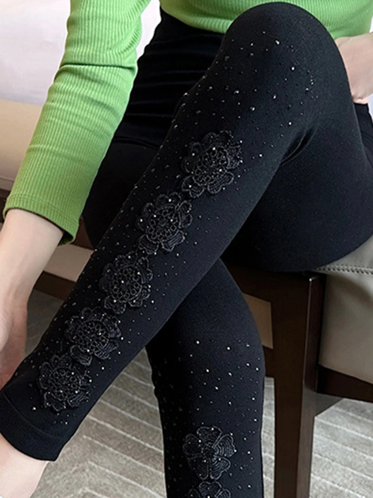 Sexy Leggings Vrouwen Hot Sale Floral Love Strik Potlood Broek Zwarte Fitness Broek