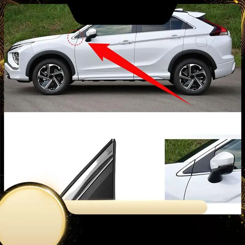 

For Mitsubishi Eclipse Cross 2018-2021 Side Mirror Triangle Fender Corner Cover Triangle Window Garnish Panel-A74F
