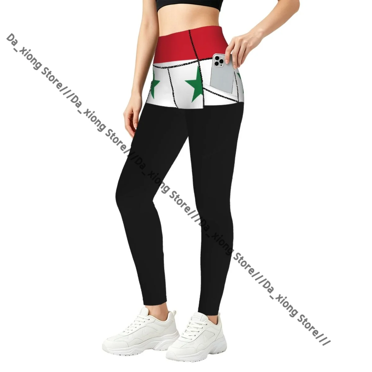

Flag Of Syria Yoga Pants Women Elastic Soft Gym Workout Trousers