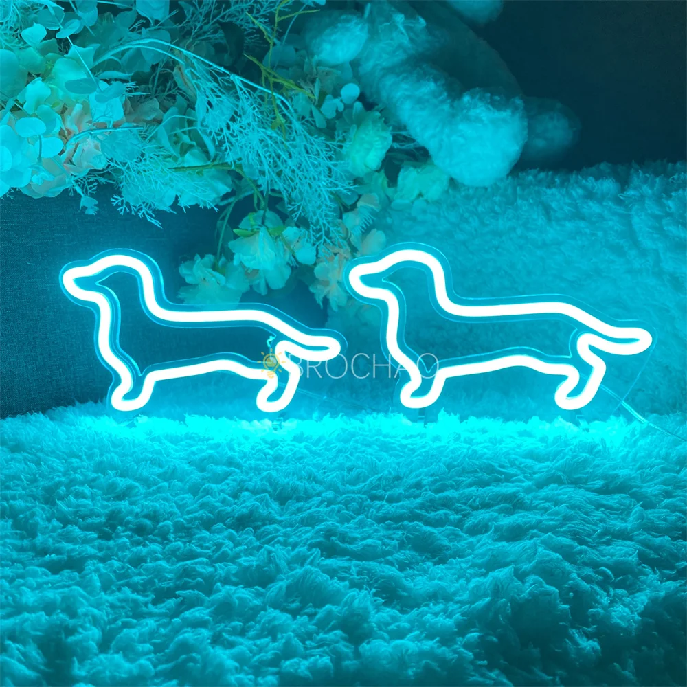 Neon Led Sign Dog LED Neon Light Sign USB Children\'s Bedroom Decoration Desk Table Night Light Lamps Birthday Christmas Gift