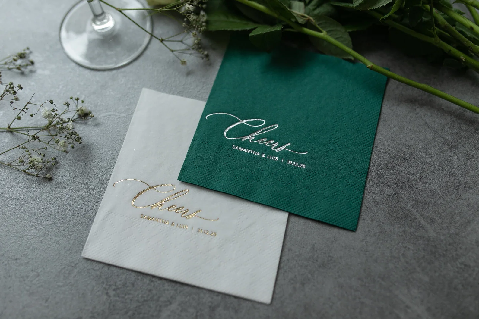 Cheers Napkins, cocktail napkins, personalized napkins engagement, napkins wedding reception, Wedding Napkins, Monogramed Napkin