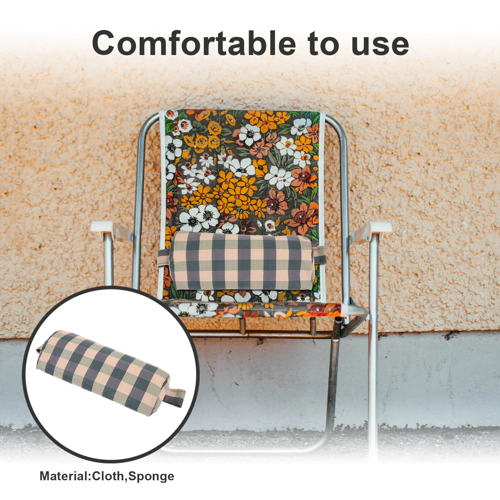 

Reusable Universal Deck Chair Head Pillow Comfortable Supple Sponge Ergonomic Neck Support Chair Head Cushion Universal Supplies