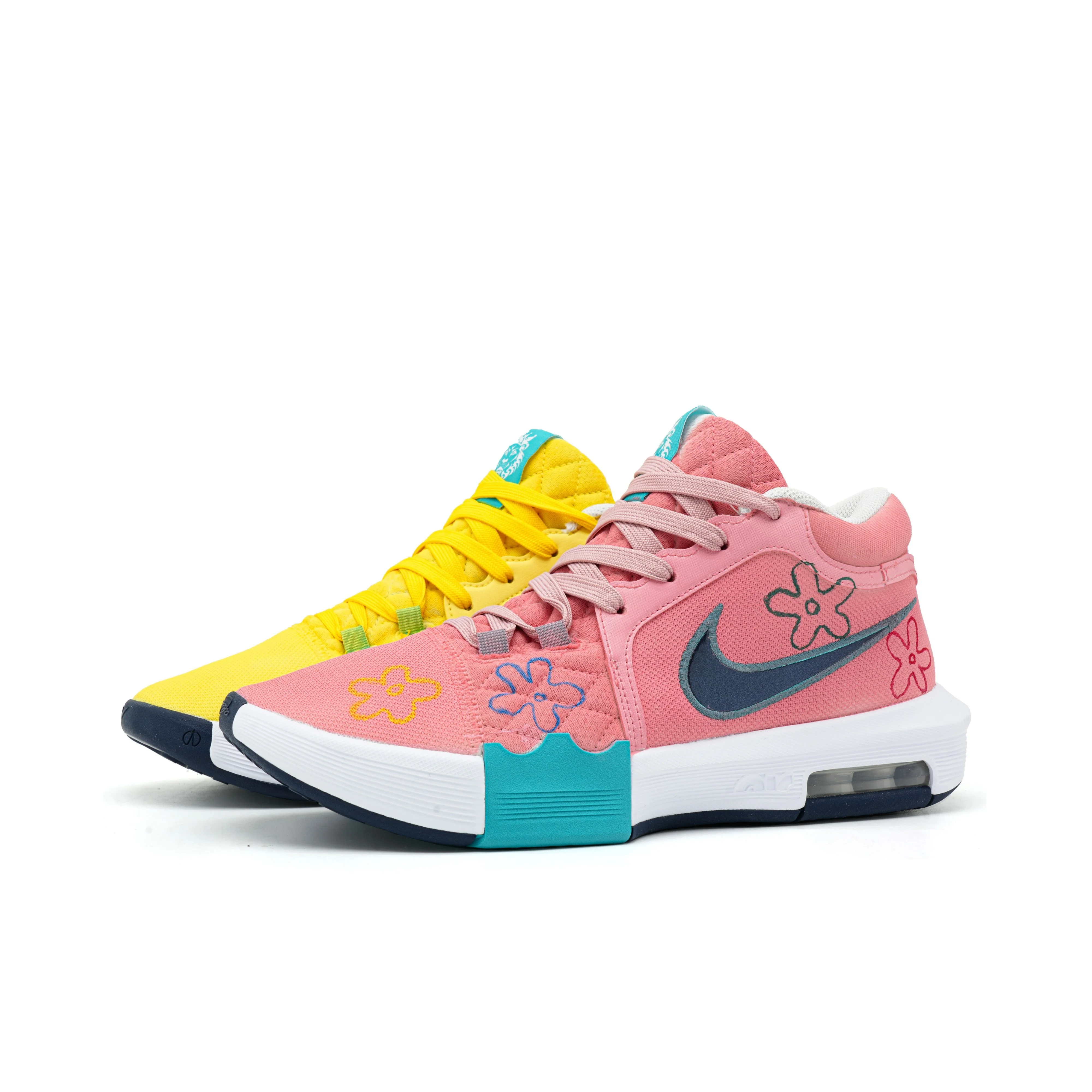 Nike Witness 8 Chaussures de basket-ball pour hommes à tige basse jaune rose