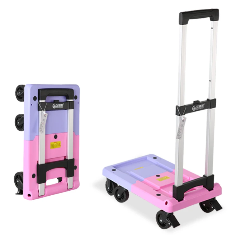 

Cargo Trailer Folding Trolley Household Hand Buggy Shopping Cart Shopping Express Luggage Trolley Tablet Car