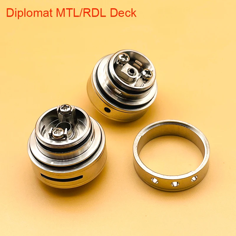 DSX دبلومات علوية ملء خزان قصير MTL/RDL RTA عدة البخاخة مرآة تلميع مع 3 قطعة غرف وقاعدة سطح السفينة Vape الملحقات