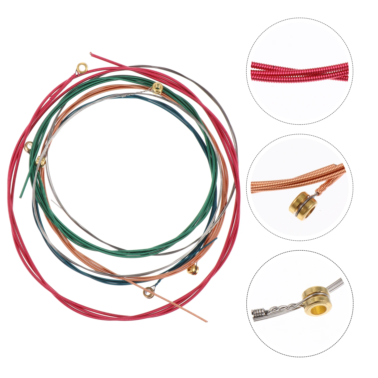 

6 Pcs Guitar String Set Accessories Guitars Musical Instrument The Strings Parts