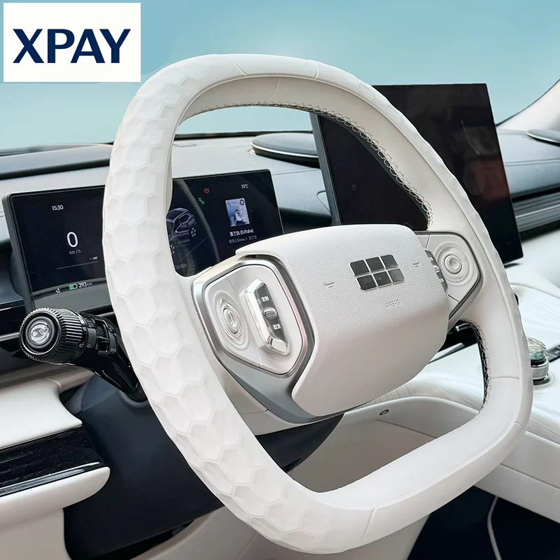 New For Geely EX5 Galaxy E5 2024-2025 Liquid Silicone Steering Wheel Cover Skin-friendly, Sweat-proof and Anti-slip Auto Supplie