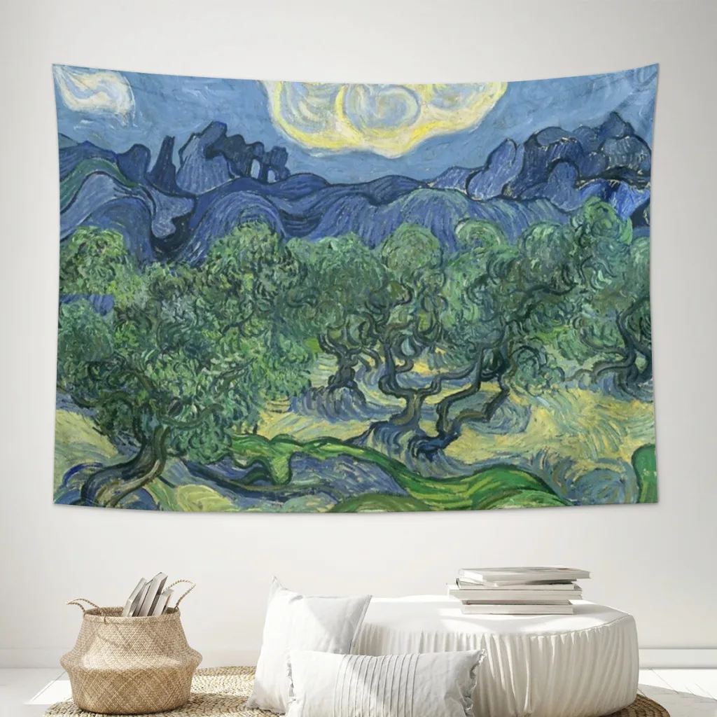 

Home Decoration Tapestry The Olive Trees by Vincent van Gogh Tapestry Wall Art Tapestries Room Decors